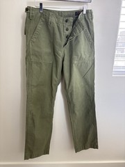 Filson Field Supply Pants 32×32 Washed Fatigue Green Made In The USA 100% Cotton