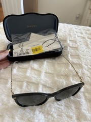GUCCI GG0885SA-001 Black Grey Italy Authentic Full Rim Sun