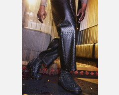 Dr. Martens 1460 Studded Chain Leather Lace Up Utility Boots Size M4 W5 EU36