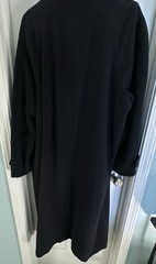 Vestimenta Black Cashmere and Wool Long Overcoat Men’s EUC