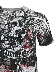 Xtreme Couture By Affliction Men’s T-shirt Combatant Skull Biker S-5XL