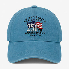 United States 250th Anniversary Hat Patriotic USA Flag Cap 1776 2026 Dad Hat