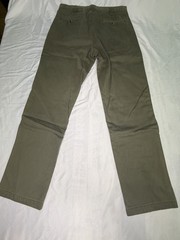 Lands’ End Legacy Chino Men’s 34W Green Cotton Twill Straight Flat Front