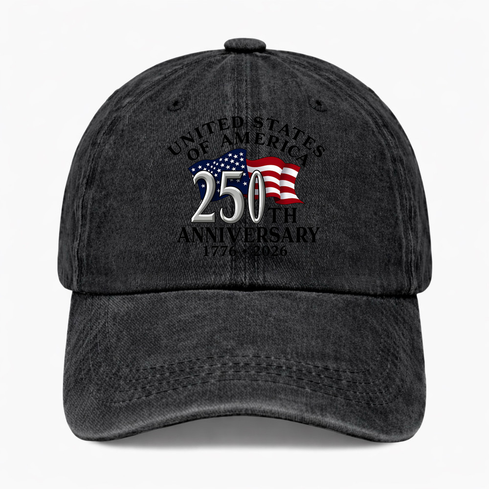United States 250th Anniversary Hat Patriotic USA Flag Cap 1776 2026 Dad Hat