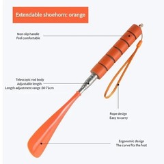 Shoe Horn Extra Long Handle Stainless Steel 28″ Handled Metal Shoehorn Horns