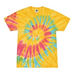 Multi-Color Tie Dye T-Shirts, Kids & Adults Short Sleeve Cotton Colortone