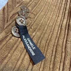 DANIELE ALESSANDRINI Corduroy Blazer Jacket IT48 US38 M Brown Brand New-757