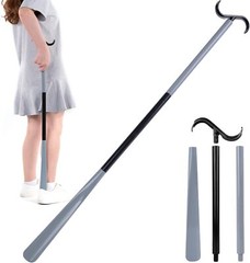 35″ Long Dressing Stick With Shoe Horn With Sock Removal Tool, Adjustable Extend