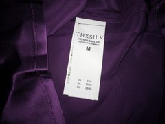 THXSILK 19mm Mulberry Silk Women Camisole Set/ Cami Pajama Set, Medium, Purple