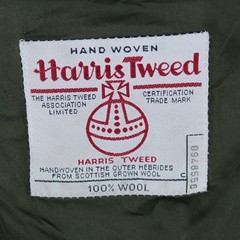 Mens Check HARRIS TWEED Jacket 50R US Size Dark Green Wool Sport Coat Blazer