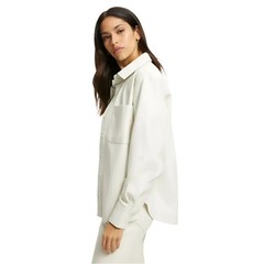 Women’s White Full Sleeve Genuine Leather Shirt