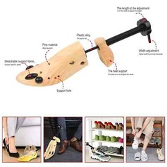 2025 One Pair 2-way Wooden Adjustable Shoe Stretcher for Men Women Size 9-13