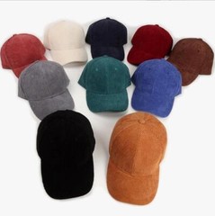 Corduroy Dad Hat Baseball Classic Adjustable Soft Plain Cap Unisex Cotton Hat