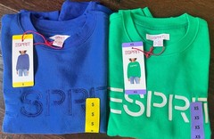 NWT Esprit Women’s Fleece Crewneck Sweatshirt 80s 90s Retro
