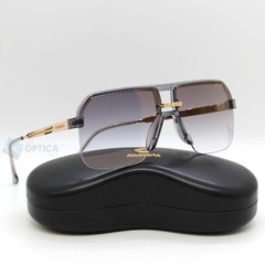 NEW Carrera 1066 Half Rim Navigator Sunglasses KB7 Grey Gold Mirror Gradient