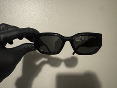 Philipp Plein Men’s Rectangle Sunglasses Black Full Rim Plastic Frame Tinted