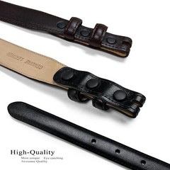 Italian Calfskin Genuine Leather Dress Belt Strap Fits 3/4″(19mm) Wide Buckle
