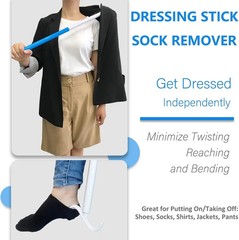 35.5 Inch Long Handled Shoe Horn, Dressing Stick, Sock Remover Aid Helper – Vers
