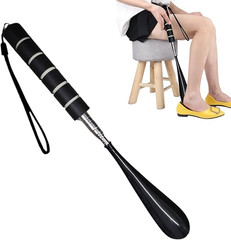 Shoe Horn Extra Long Handle Stainless Steel 28″ Handled Metal Shoehorn Horns