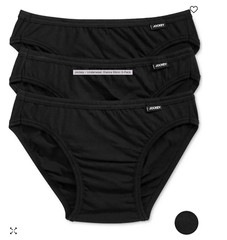 New Men’s Jockey 3-pack (Black) Color Bikini Briefs Underwear 100% Cotton
