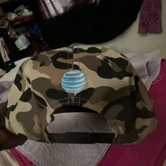 Men’s Camouflage Snapback Cap Army Theme Adjustable One Size Black Brim
