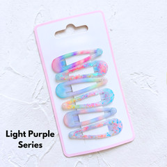 Colorful Resin Hair Clips Snap Barrettes Rainbow Glitter Set For Women Girls Y2K
