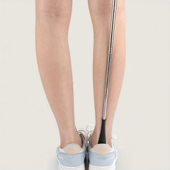 28″ Stainless Steel Long Handle Shoe Horn Metal Shoehorn Dressing Aid Heavy Duty