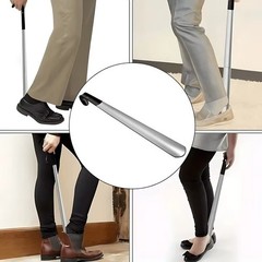 Stainless Steel Long Handle Shoe Horn No Bend Non Slip