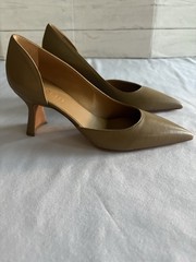 M.Gemi Italy Olive Taupe Women’s D’Orsay Pumps Heels Sandals Size 8 US 38 EU