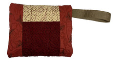 Handmade Quilted Clutch Bag 8 in. by 6 in. with 5 1/2 in. Loop Handle