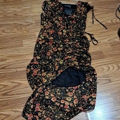 Dress Forum Asymmetrical Orange and Black Dress with Modern Flair