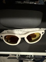 Oakley HSTN Meta Sunglasses Warm Grey White Frame Prizm Ruby Lens