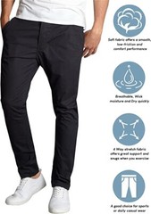 Men’s Stretch Cotton Chino Pocket Casual Pants ( Size 30-42 ) NWT Free Shipping