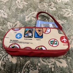 TRANSVERSION Travel Humor Theme Bag/ Clutch Vain Envelope RARE Loop Handle