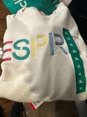Esprit NWT Women’s Logo 80’s Crewneck Viral – Cream, Blue, Green S M L XL XXL.