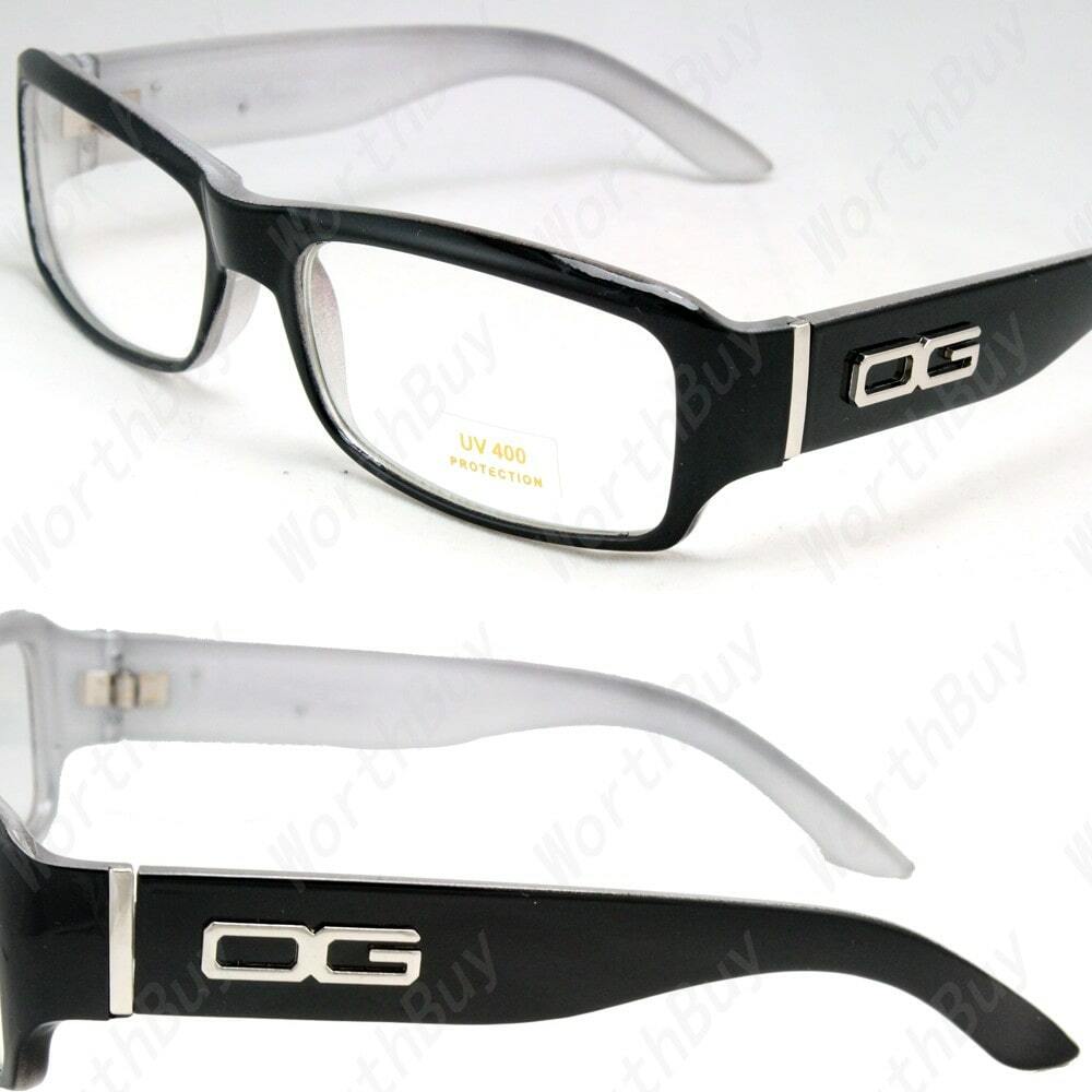 OG Men Women Clear Lens Rectangular Frame Fashion Eye Glasses Designer Full Rim