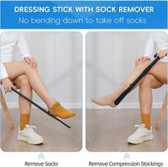 36 Inch Adjustable Long Handled Shoe Horn – Dressing Stick Aid for Seniors, Disa