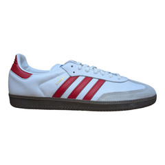 Adidas Originals Men’s Samba OG Athletic Shoes – White/Red – US Sizes – IG1025