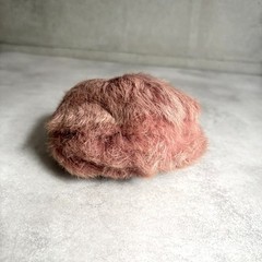 GUCCI Half Moon Loop Handle Mauve Fur Mini Clutch Bag
