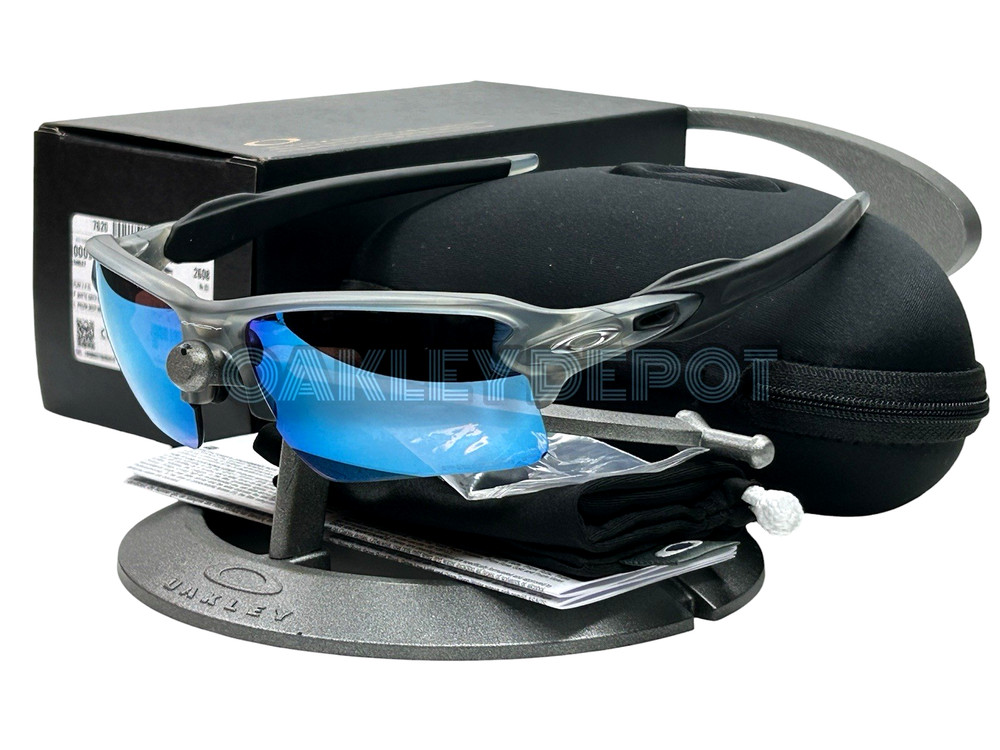 ✅🕶️ OAKLEY FLAK 2.0 XL 09188 MATTE GREY INK/PRIZM DEEP H2O POLARIZED SUNGLASSES