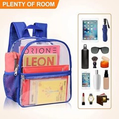 Clear Backpack – Stadium Approved Transparent Design Waterproof Bag 12×6×12 inch