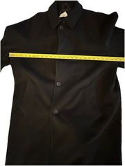 Vestimenta Black Cashmere and Wool Long Overcoat Men’s EUC