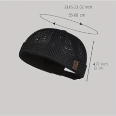 Men Breathable Mesh Skullcap Summer Brimless Hat Adjustable Docker Beanie