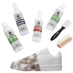 7PIECE Shoe Cleaning Kit w/2 Bottles Shoe Cleaner Deodorizer Protector 2 Brushes