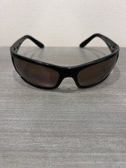 Maui Jim Peahi Sunglasses Full Rim Rectangular Wrap Polarized Lenses Gloss Black