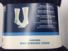 MediPeds Men’s Non-Binding Crew Socks, 12-Pairs, Large Shoe Size 7-12🎈FREE SHIP