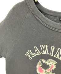 45R Women’s Navy Gauze Fleece Flaming Flocky Raglan Sweatshirt, M