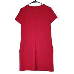 Maison 123 Paris Shift Dress sz M US 38 F Cranberry Red Stretch Pockets Career