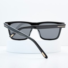 Tom Ford TF906 Square Sunglasses Black Frame Grey Lens 56-17-145 Men