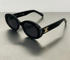 New Gold Triomphe CELINE CL40194U Black/Gray Lens Gold Oval Women’s Sunglasses
